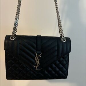 Black YSL envelope bag